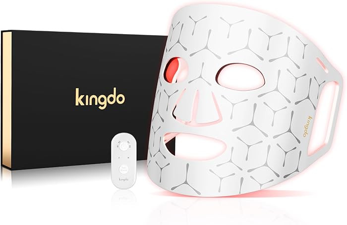Red Light Therapy for Face, 4 Modes LED Face Mask Infrared Light Therapy with Remote, Portable an... | Amazon (US)