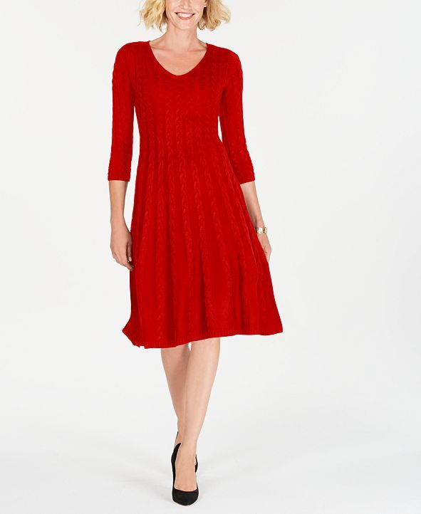 Cable-Knit Sweater Dress | Macys (US)