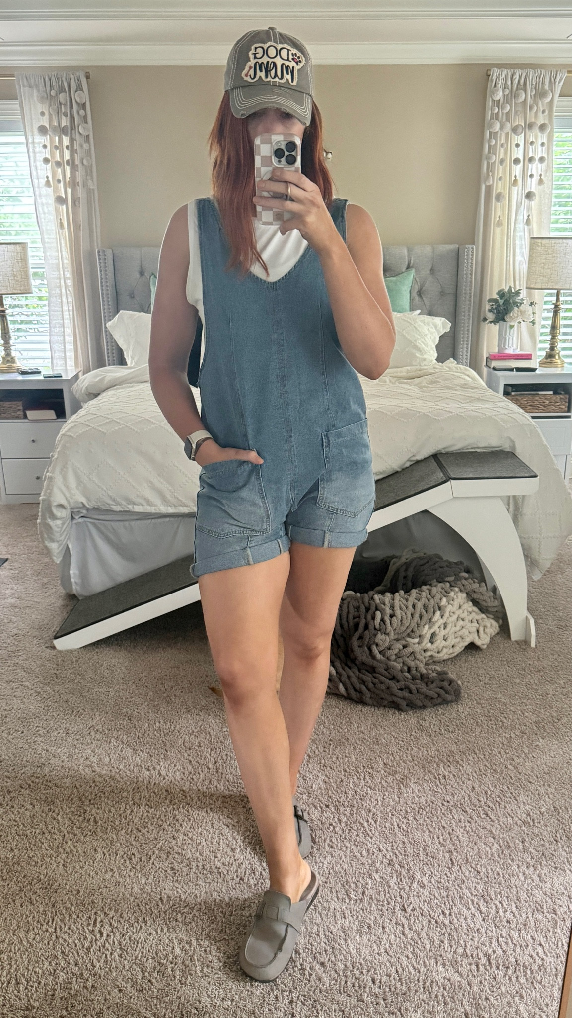 Todays crafting FIT! These cute free people look for less overall find is my new favorite work from outfit! I’m wearing a size medium in my overalls! These would also be great for back to school or just a comfortable summer outfit! 

Therafit Terri Nubuck Slip On Loafer size 11
My Gap Cropped Muscle Tank is a Size Medium Tall
Dog Mom Hat is One Sizee

Amazon find | Free People Overalls | Free People Dupe | Boho Fashion | Comfortable and Cute | Summer Fit | Summer Outfit | Fit Check | Tall Women Fashion | Tall Girl Fashion 

#LTKBacktoSchool #LTKMidsize