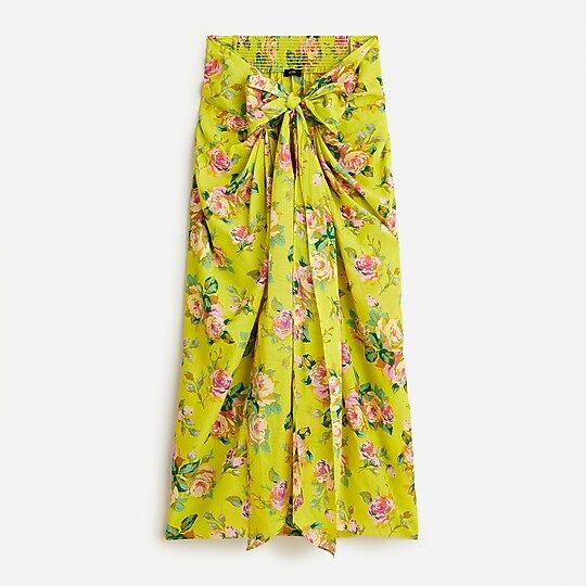 Draped sarong skirt in lemon rose | J.Crew US