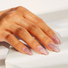 Almond Marble Fake Nails 24pcs With Tape | SHEIN