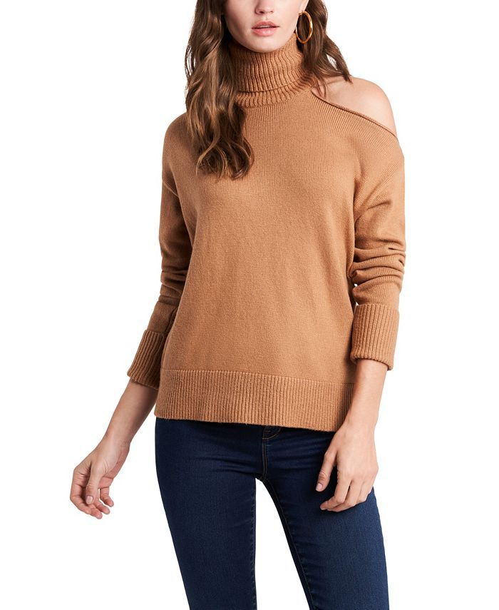 1.STATE  Cold-Shoulder Cuffed Turtleneck Sweater & Reviews - Sweaters - Women - Macy's | Macys (US)