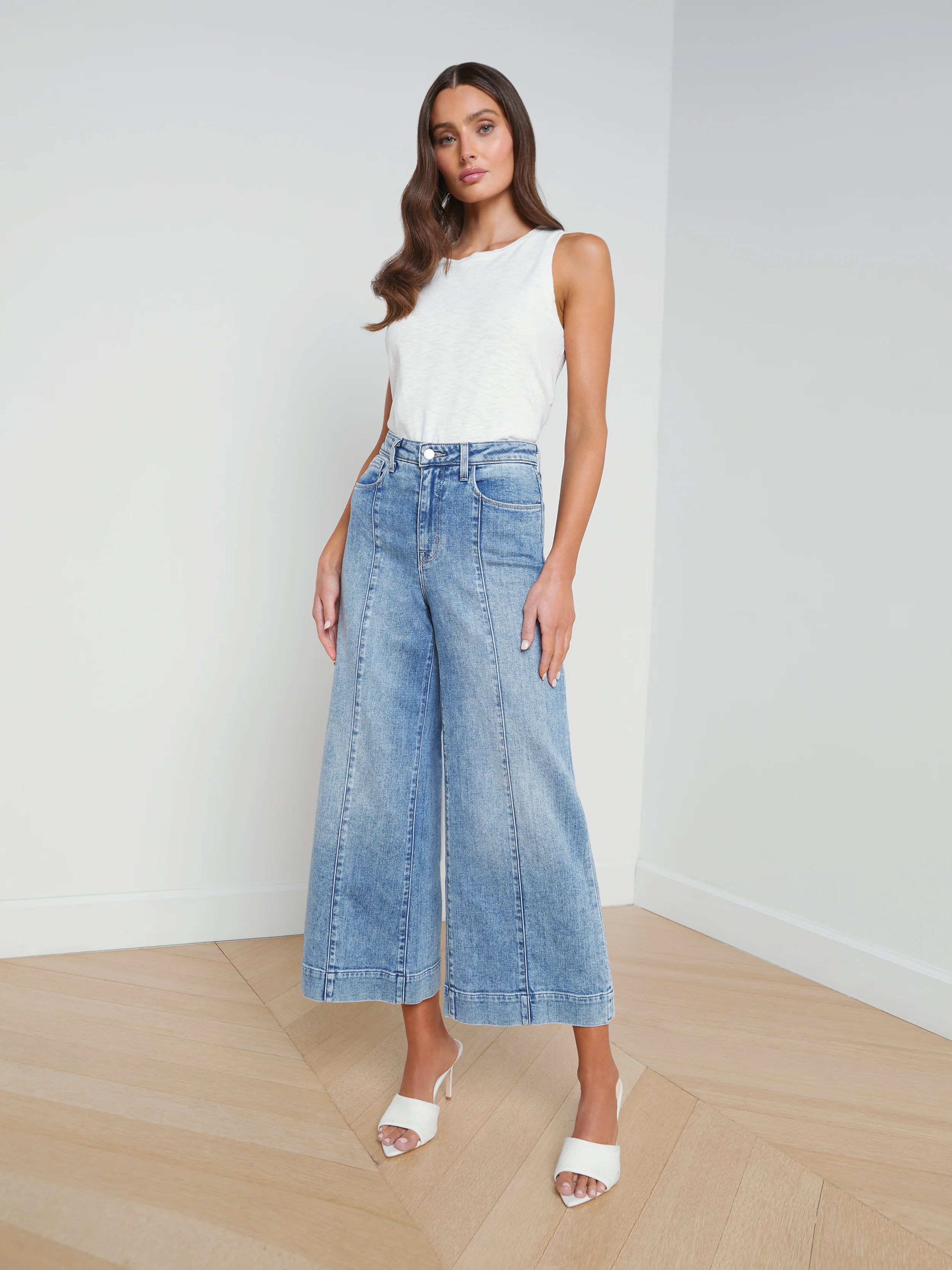 L'AGENCE - Houston High-Rise Center Seam Wide-Leg Jean | L'Agence