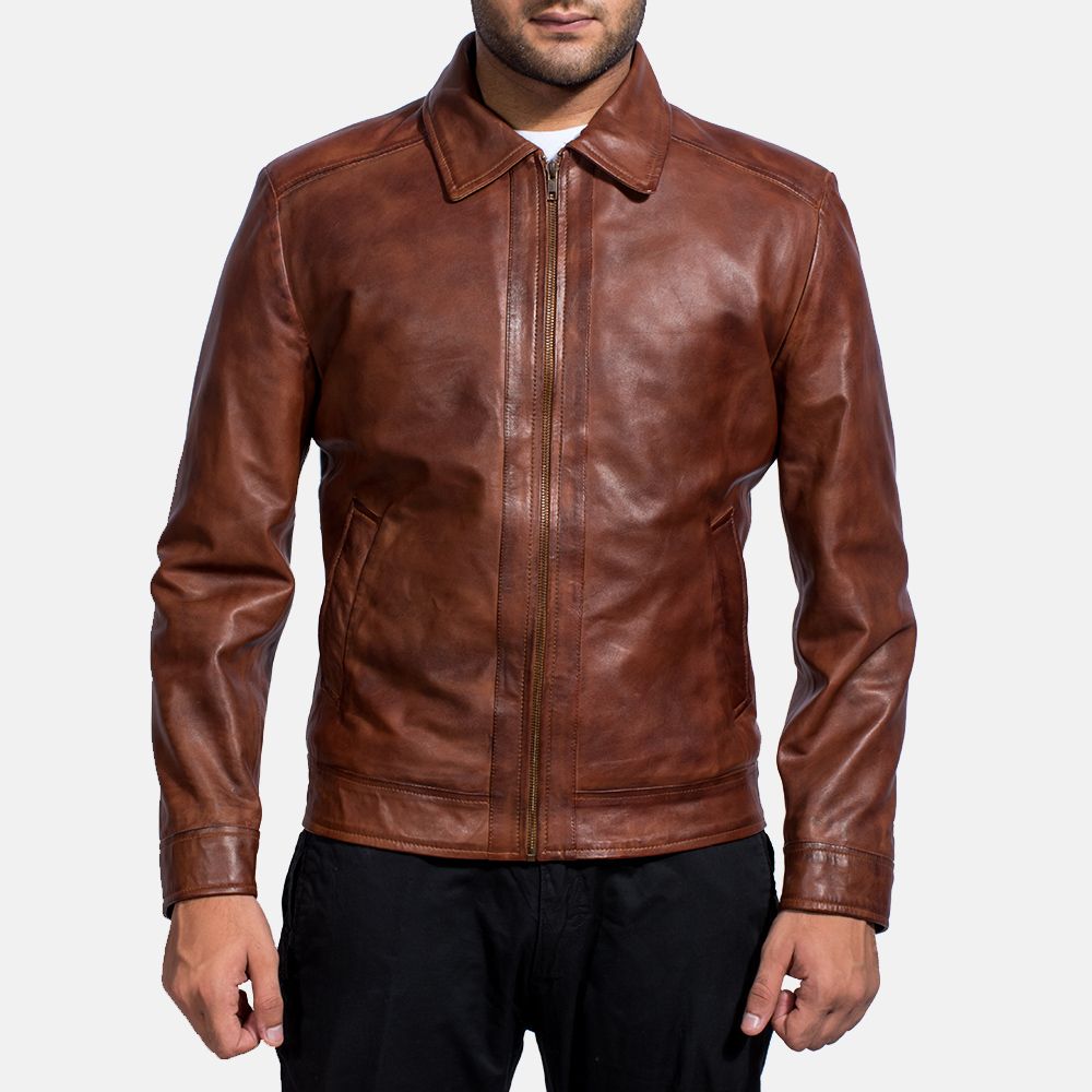 Inferno Brown Leather Jacket For Men | The Jacket Maker
