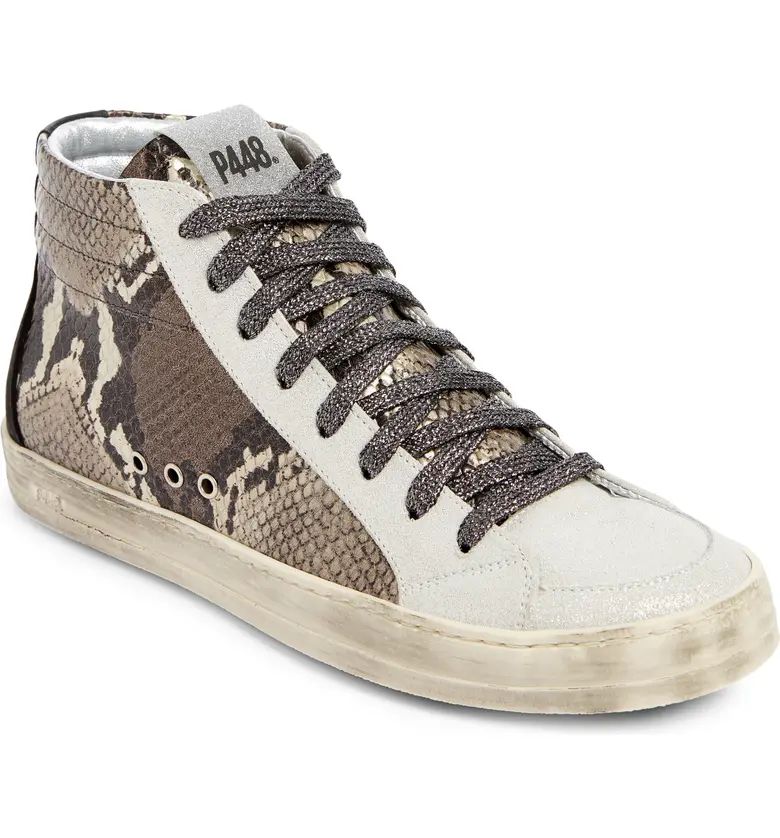 Skate Snakeskin Print High Top Sneaker | Nordstrom