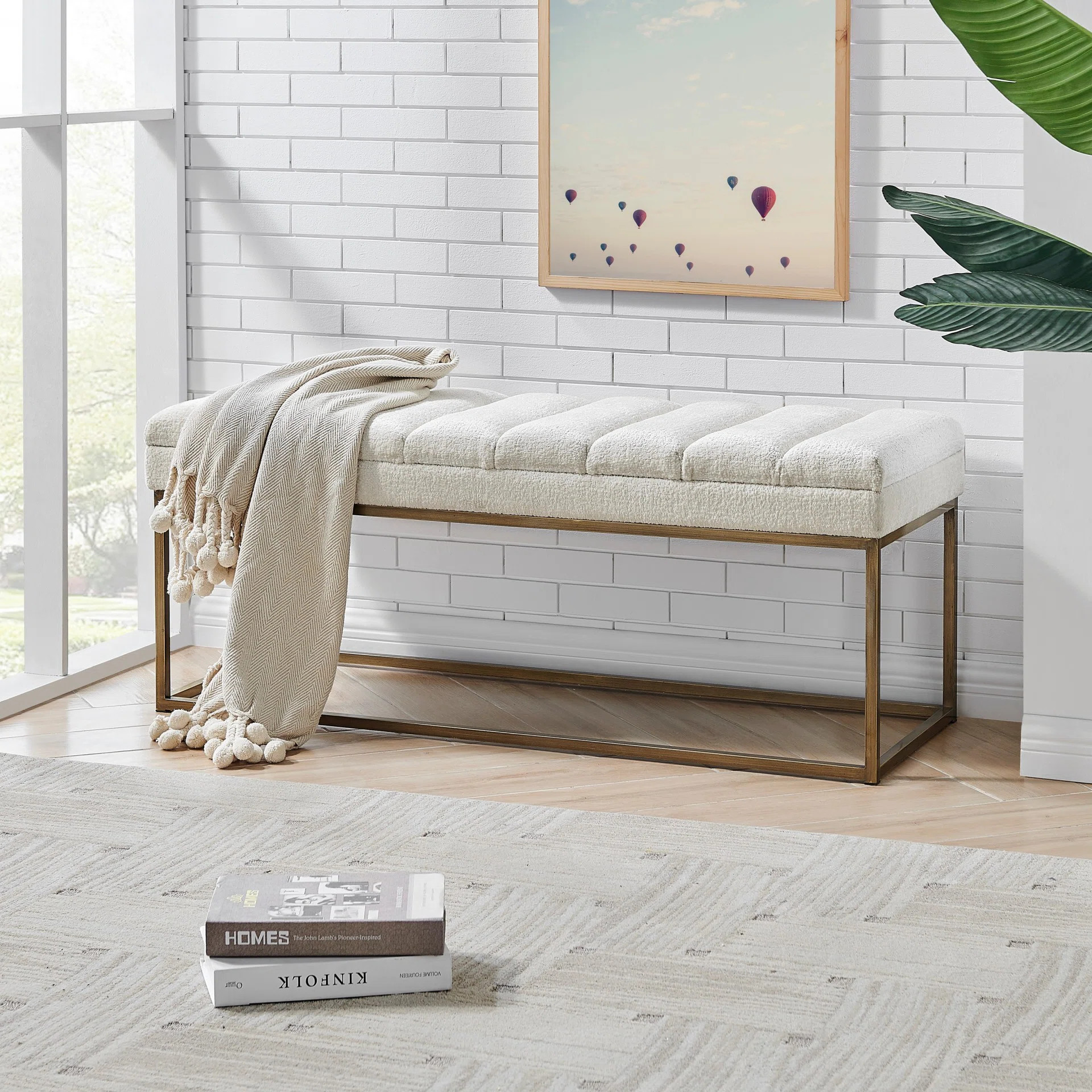 Everly Quinn Georgenia Upholstered Bench & Reviews | Wayfair | Wayfair North America
