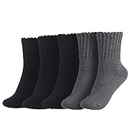 BenSorts Women's Winter Boots Socks Thick Warm Cozy Crew Socks Solid Color Gifts | Amazon (US)