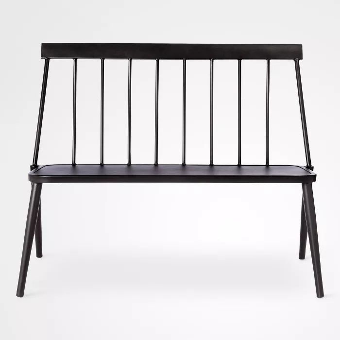 Windsor Metal Stack Patio Bench Black - Project 62™ | Target