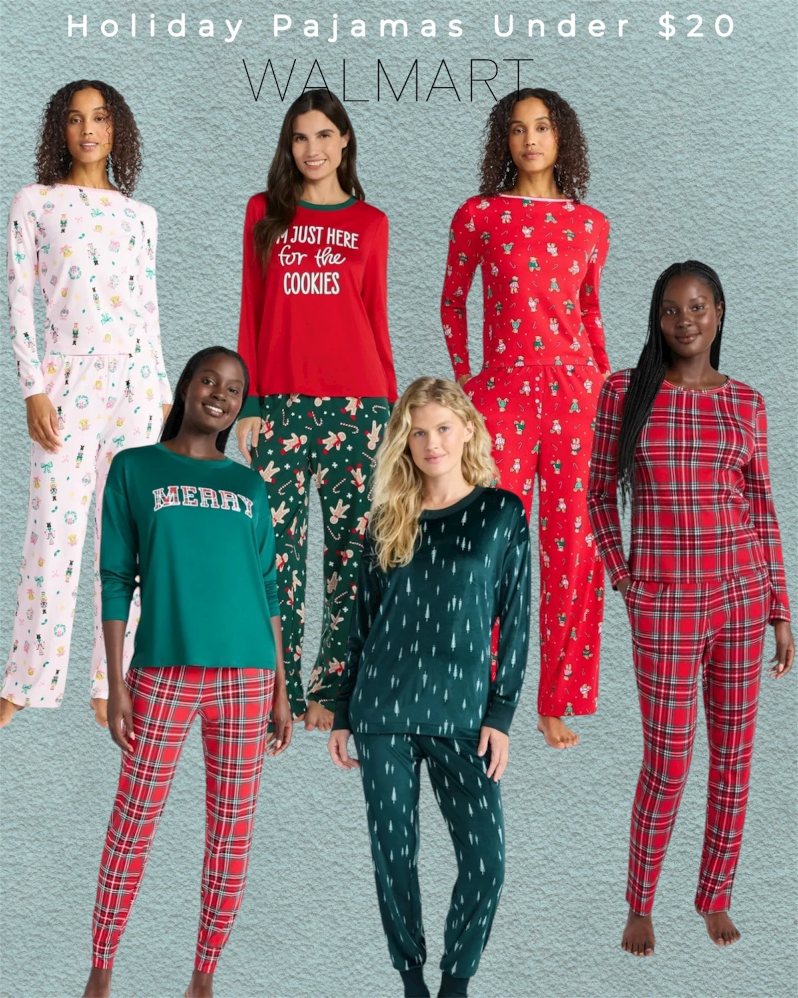 Walmart Christmas pajamas under $20. 



Holiday Pajamas, Christmas gifts, Walmart pajamas, joyspun pajamas, Christmas pajama set 

#LTKHoliday #LTKSeasonal #LTKGiftGuide