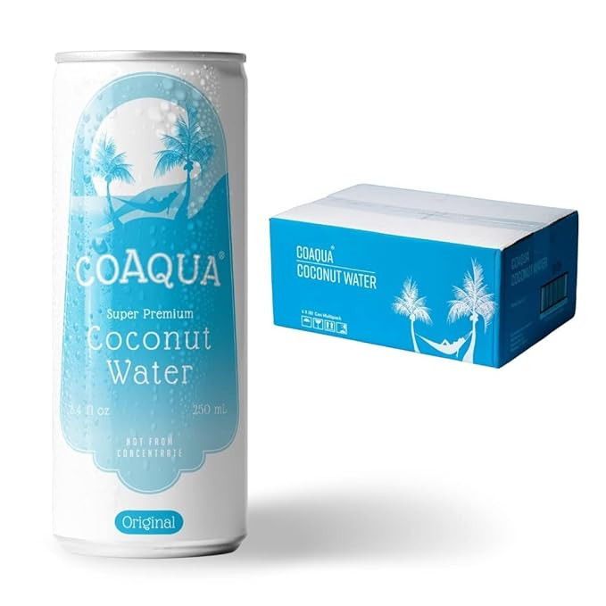 CoAqua Organic Coconut Water, 6 Pack, Natural Electrolytes for Hydration, Naturally Sweet Electro... | Amazon (US)