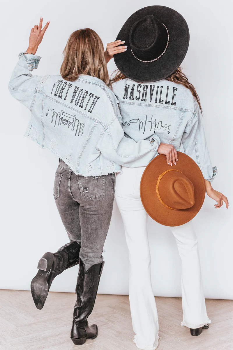 Blue Jean Baby Printed Denim Jackets - 2 Designs | Apricot Lane Boutique
