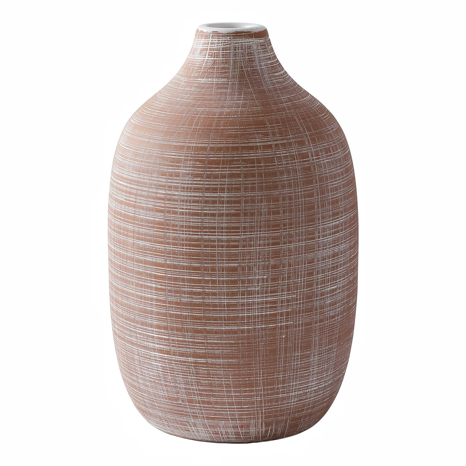 ALMA 9 in Narrow Mouth Terracotta Vase for Pampas Grass|Rustic Vases for Modern Farmhouse |Cerami... | Amazon (US)