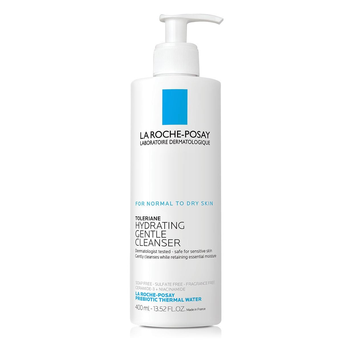 La Roche-Posay Toleriane Hydrating Gentle Face Cleanser, Daily Facial Cleanser with Niacinamide and Ceramides for Sensitive Skin, Moisturizing Face Wash for Normal to Dry Skin, Fragrance Free | Amazon (US)