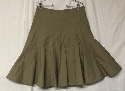 Marc by Marc Jacobs Women's Tan Pleated A Line Flare Skirt Size 10 | eBay US