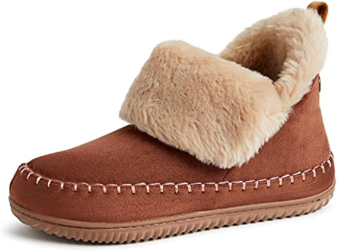 Dearfoams Women's Moritz Indoor/Outdoor Cozy Bootie Camping Furry Slipper | Amazon (US)