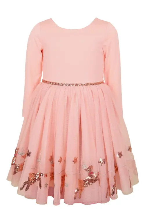 Zunie Kids' Embroidered Sequin Dress in Pink at Nordstrom, Size 3T | Nordstrom