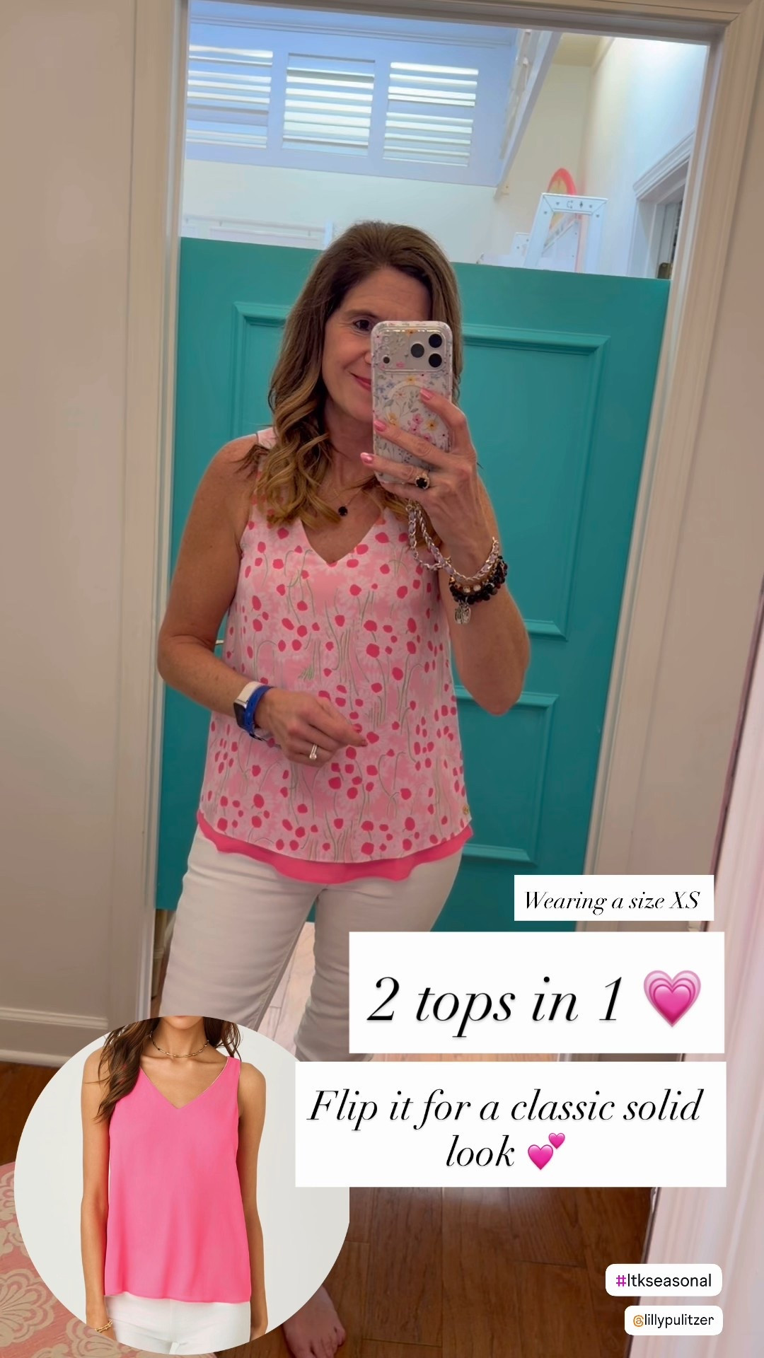 Spring Top 

Reversible spring top 💗

This tank gives you two looks in one — wear it printed or solid. Perfect with white jeans, layered under a blazer, or styled casually for everyday spring outfits.

An easy spring wardrobe staple.

reversible tank top
spring layering top
spring style 
Lilly Pulitzer 
pink spring blouse
white jeans outfit
spring wardrobe essentials
versatile spring top
casual spring outfit
preppy spring style

#LTKspring
#SpringTop
#ReversibleTop
#SpringOutfitIdeas
#WhiteJeansOutfit
#WardrobeStaples
#PreppyStyle
#SpringLayering

#LTKBeauty #LTKOver40 #LTKSeasonal