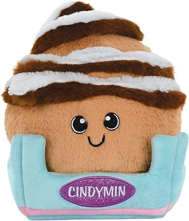 iscream Play with Your Food Kawaii Cinnamon Bun Embroidered Accent 8" x 9" Furry Play Pillow | Amazon (US)