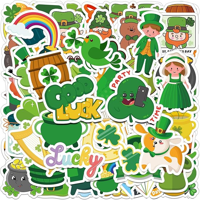 St Patricks Day Decorations - St. Patricks Day Stickers for Kids -St Patrick Day Accessories Sham... | Amazon (US)