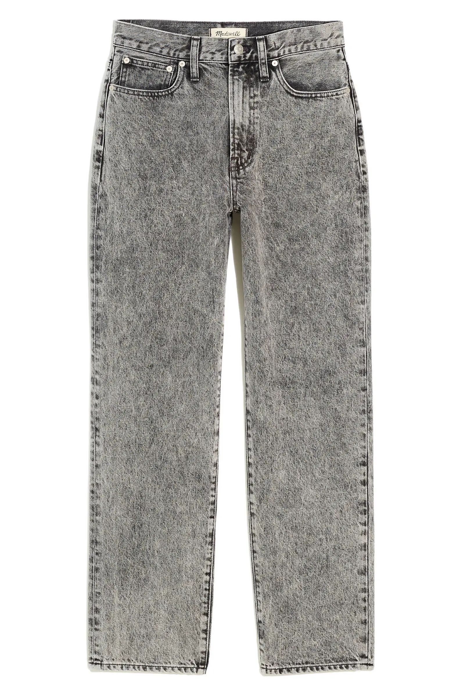 Madewell The Perfect Vintage Acid Wash High Waist Straight Leg Jeans | Nordstrom | Nordstrom