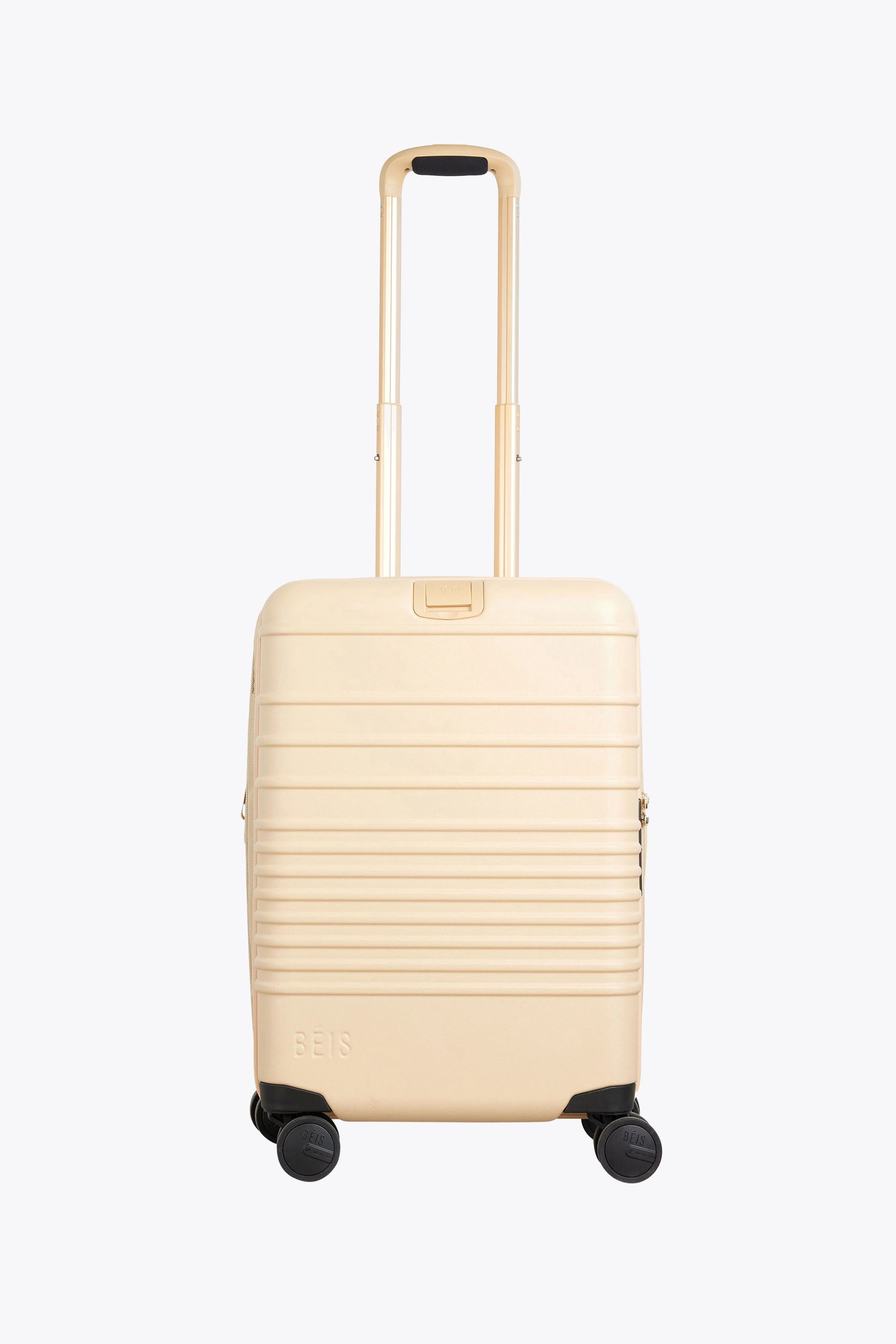 BÉIS 'The Carry-On Roller' in Beige - 21" Carry On Rolling Luggage & Suitcase | BÉIS Travel