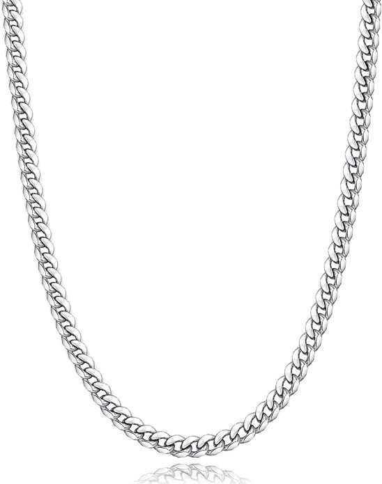 Momlovu Gold Chain Silver Chain for Men Boys, 4mm/6mm Non-Tarnish 18K Gold-Plated Cuban Link Chai... | Amazon (US)