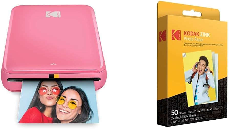 KODAK Step Instant Color Photo Printer with Bluetooth/NFC, Zink Technology (Blue) with Kodak 2"x3... | Amazon (US)
