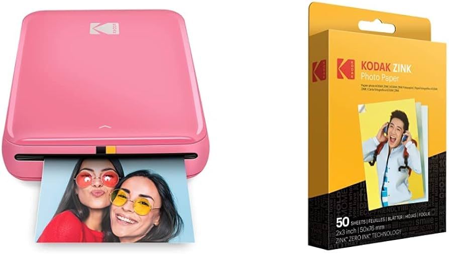 KODAK Step Instant Color Photo Printer with Bluetooth/NFC, Zink Technology (Blue) with Kodak 2"x3... | Amazon (US)