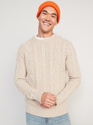 Cozy Cable-Knit Cotton Sweater for Men | Old Navy (US)