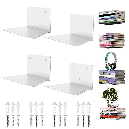 Mefirt Floating Bookshelves, Invisible Bookshelf Metal, Floating Book Shelves for Wall Mounted, F... | Amazon (US)