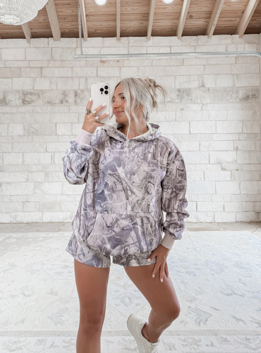 Keep It Authentic Camo Hoodie + Short Set | CK Squared Boutique
