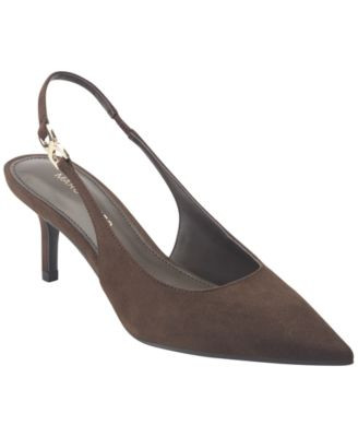 Marc Fisher Women's Ansel Slip-On Slingback Pumps - Black | Macy's