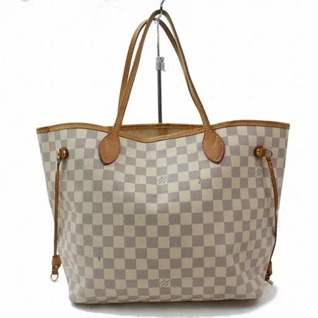Neverfull Damier Azur Mm 868919 White Coated Canvas Tote | Walmart (US)