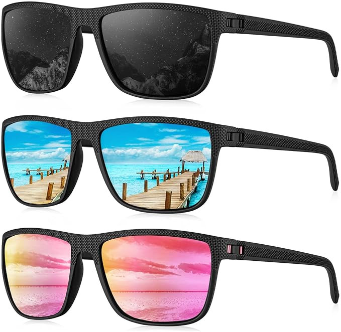 KALIYADI Polarized Sunglasses for Men, Lightweight Sun Glasses with UV Protection for Driving Fis... | Amazon (US)
