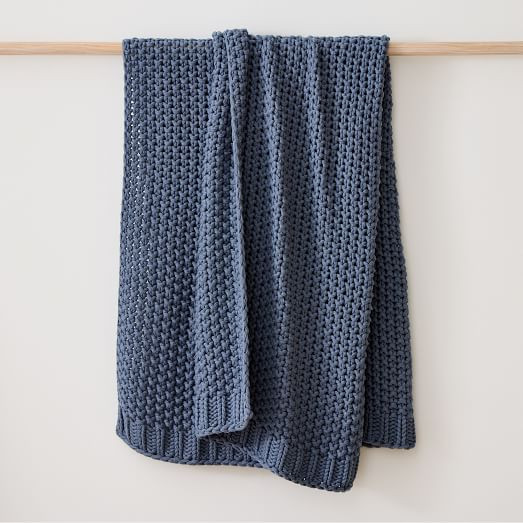 Chunky Cotton Knit Throw | West Elm (US)