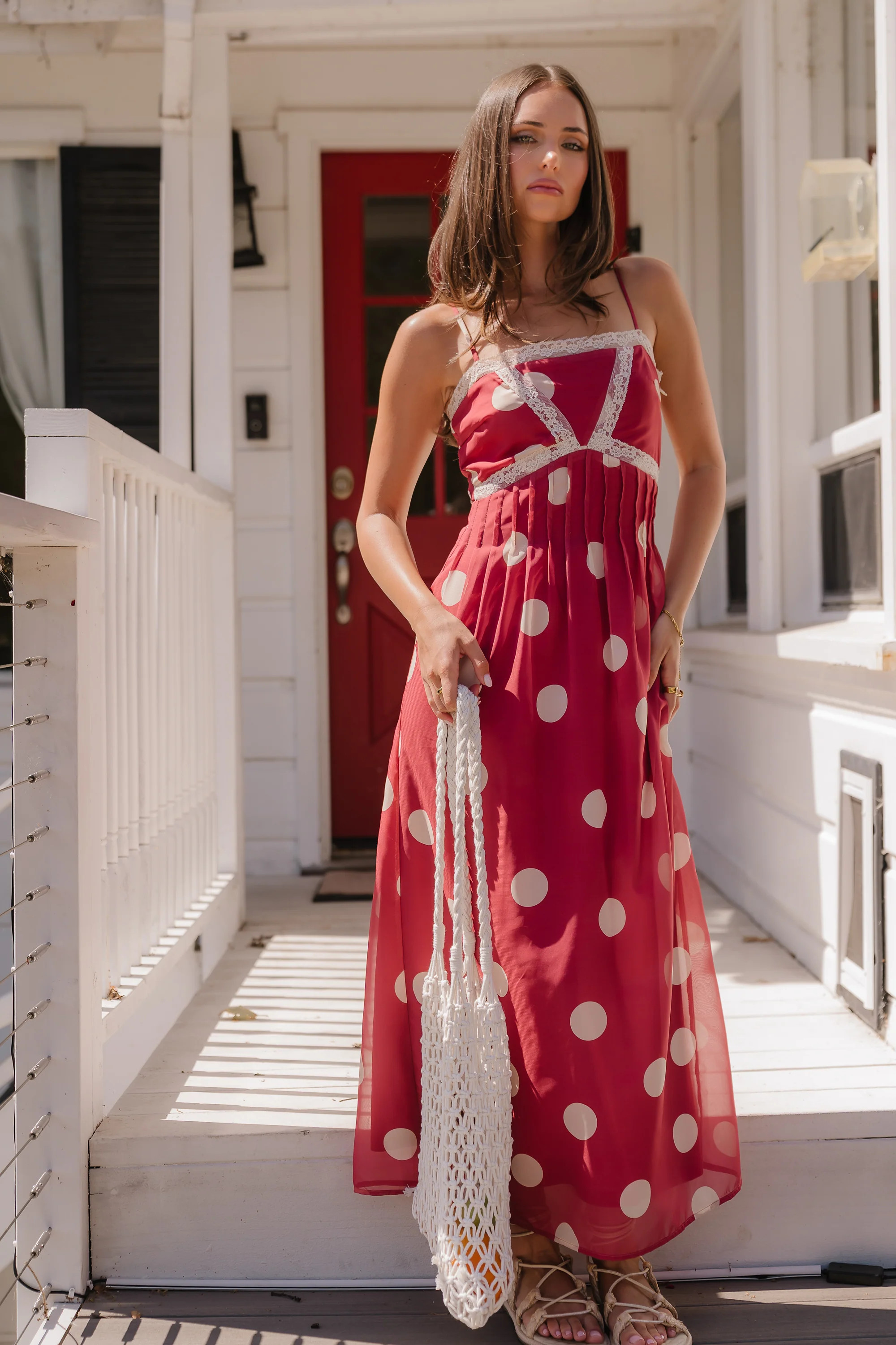 Taya Polka Dot Midi Dress | Böhme US