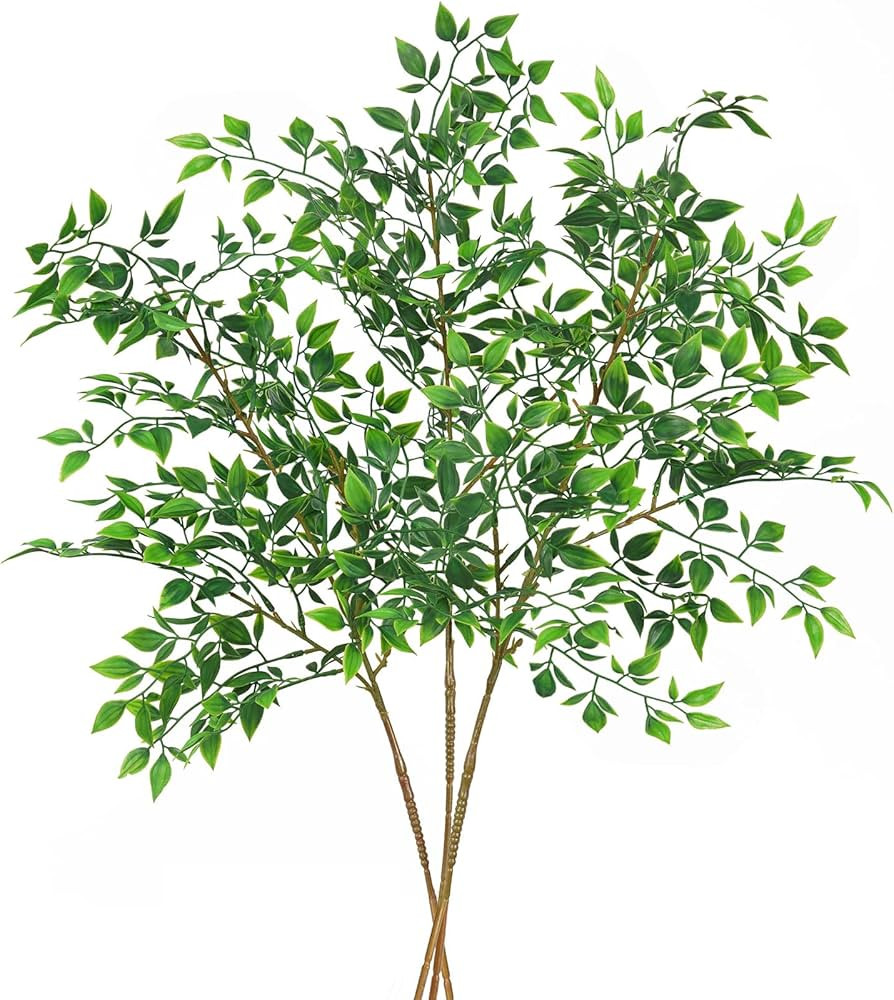 Artificial Plants 3PCS 31" Faux Greenery Stems,Faux Branches for Vase, Artificial Branches Faux S... | Amazon (US)