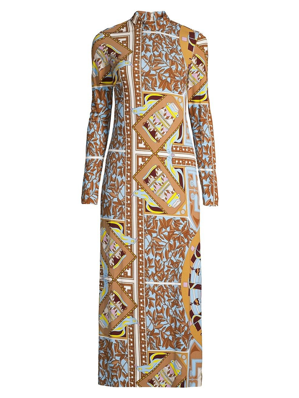 Geometric Garden Knit Mock-Turtleneck Maxi Dress | Saks Fifth Avenue