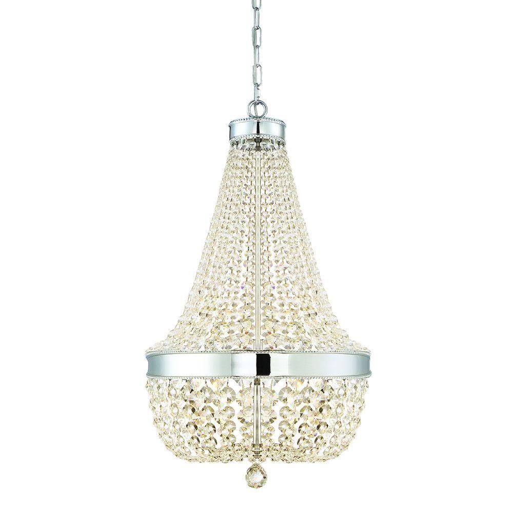 Home Decorators Collection 6-Light Chrome Crystal Chandelier-30331-HBU - The Home Depot | Home Depot