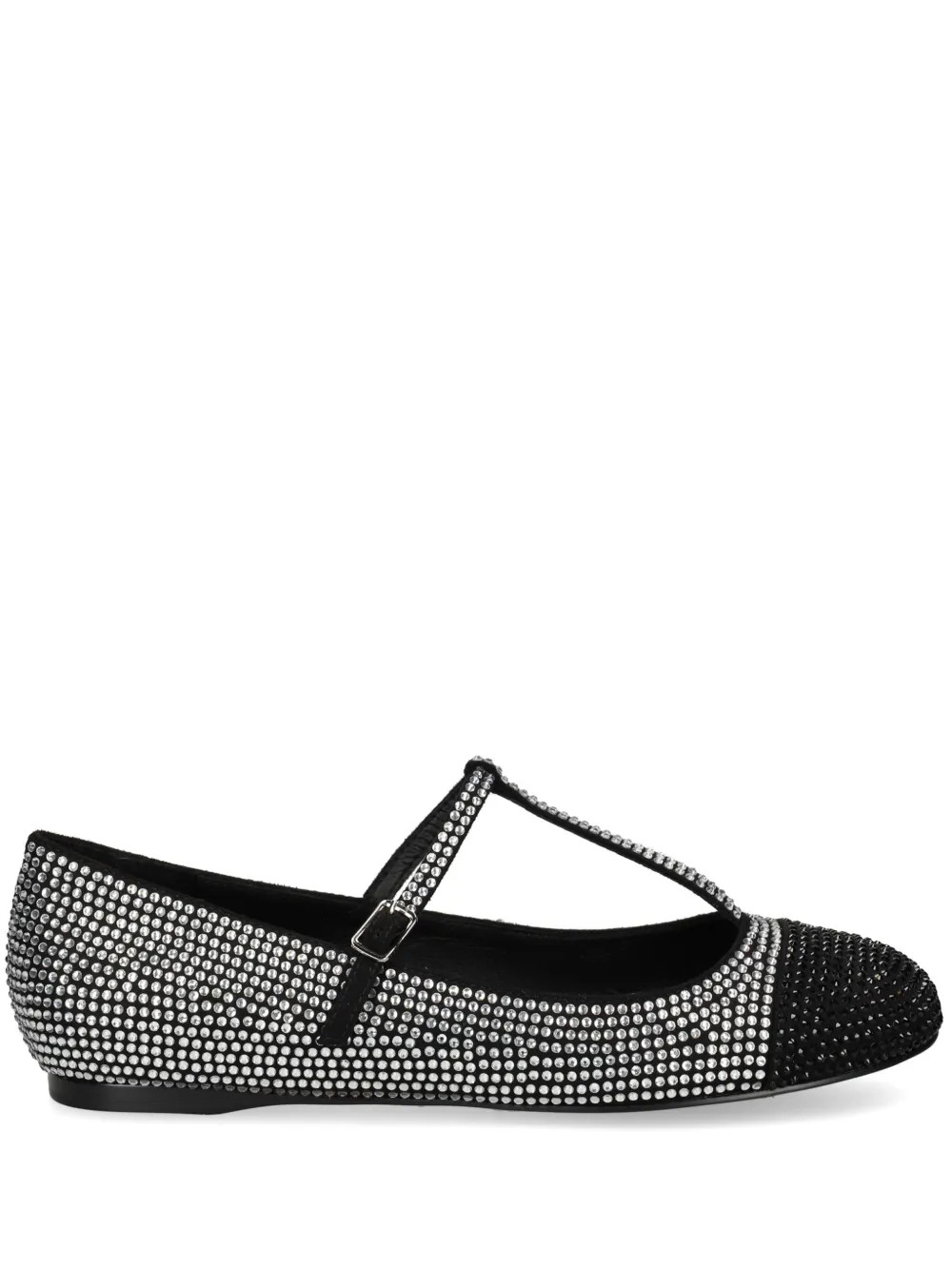 Bibi Lou rhinestone-embellished ballet flats - Black | Farfetch Global