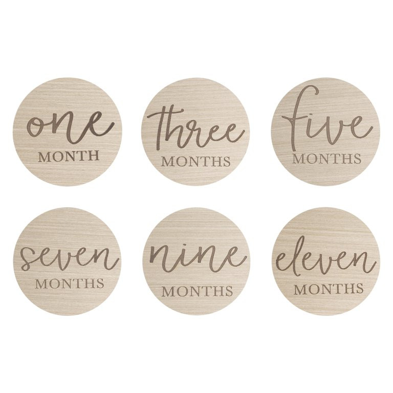 Little Pear Wooden Milestone Photo Cards, Baby Announcement Cards, Double Sided Photo Prop Milest... | Walmart (US)