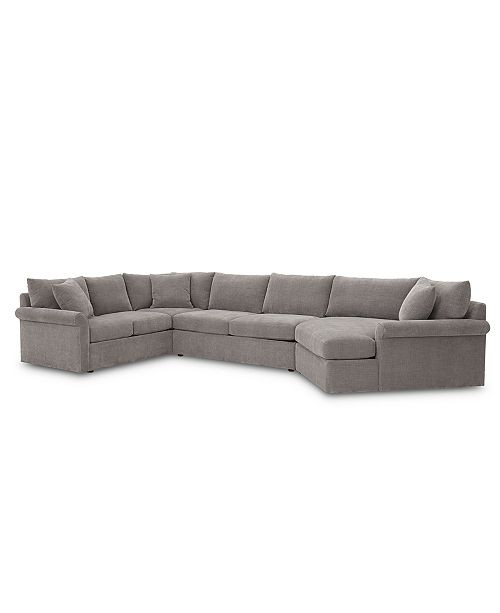 Wedport 3-Pc. Fabric Sofa Return Sectional Sofa with Cuddler, Created for Macy's | Macys (US)