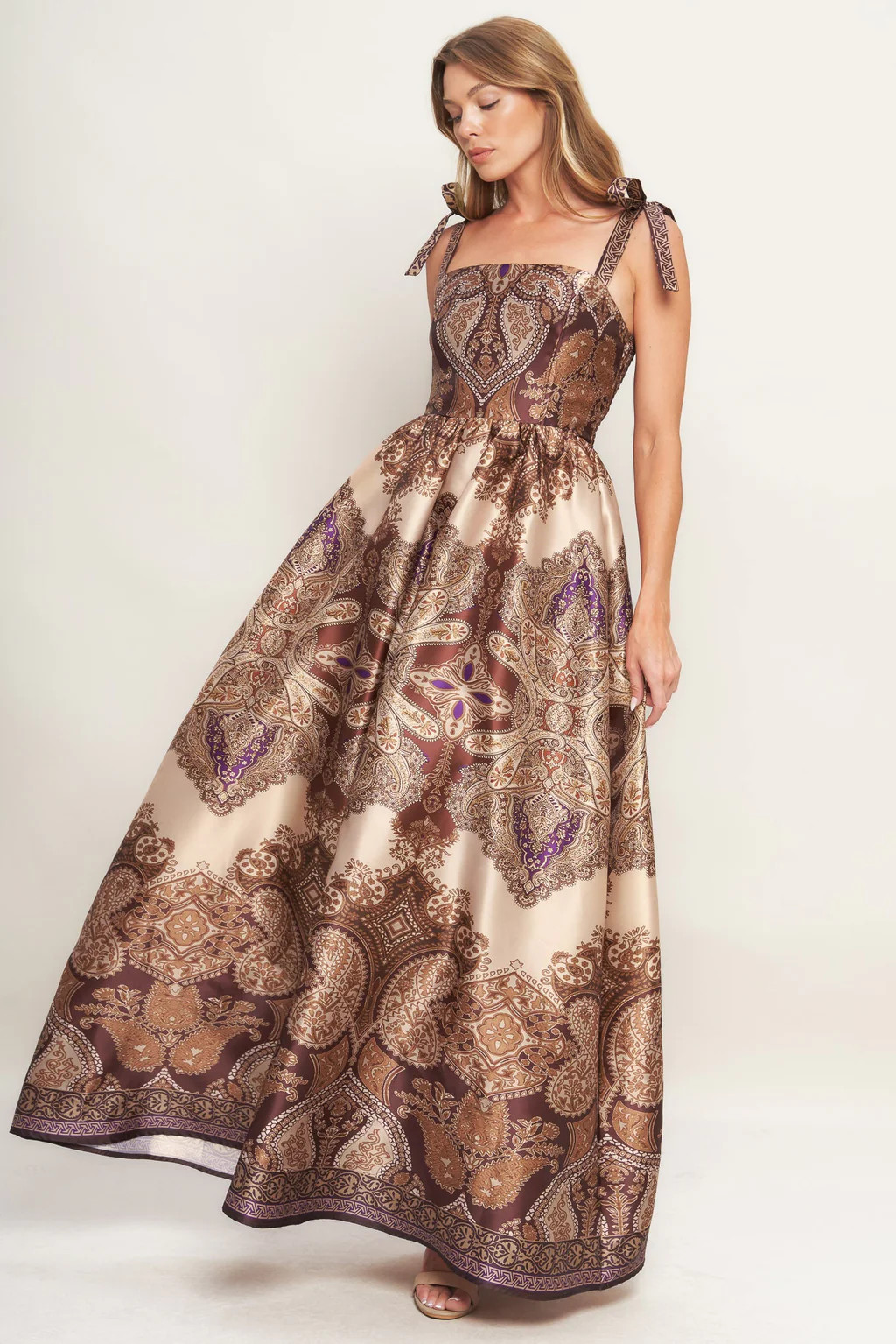 MYSTIC SERENADE BROWN MAXI DRESS | Lady Black Tie