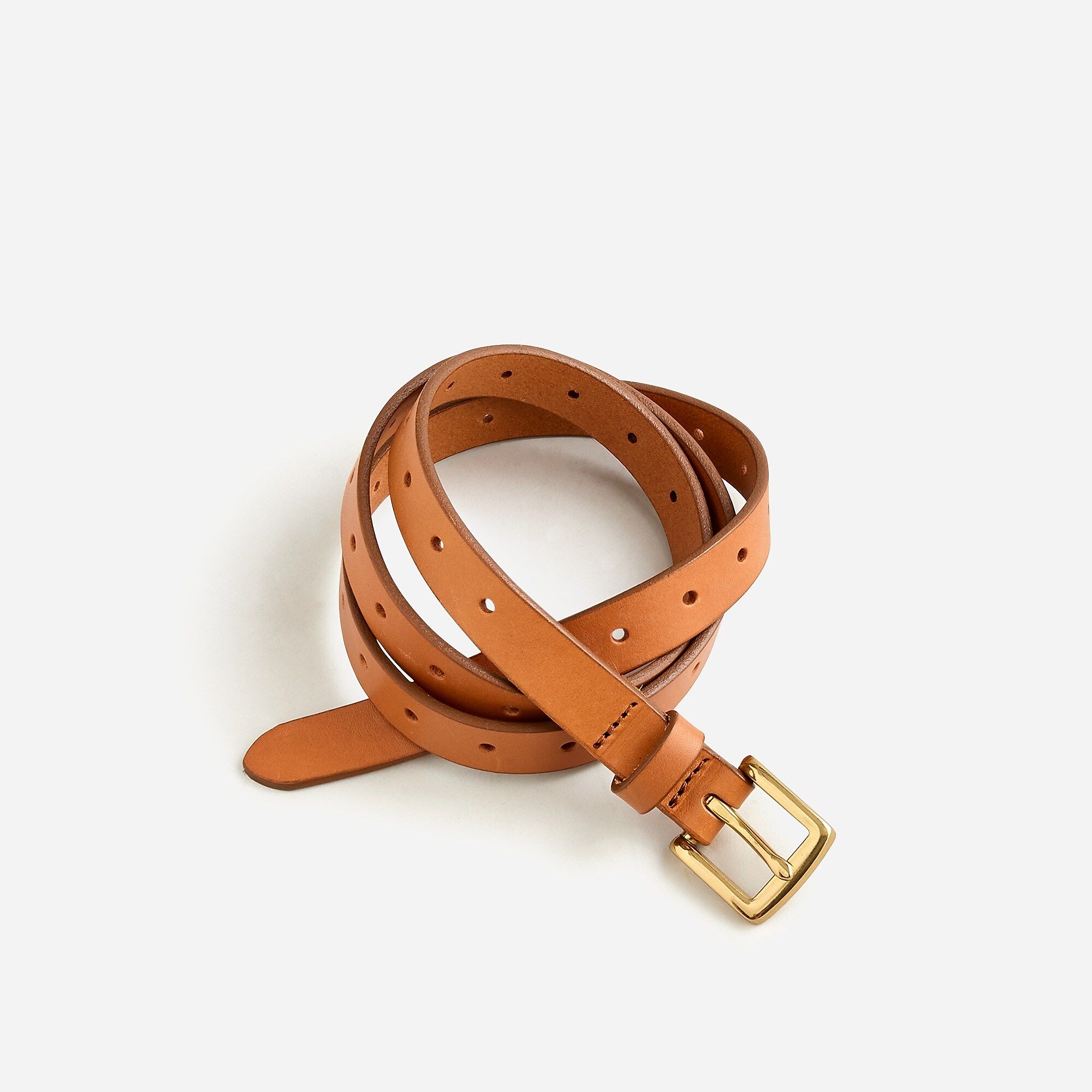 Perforated Italian leather belt | J.Crew US