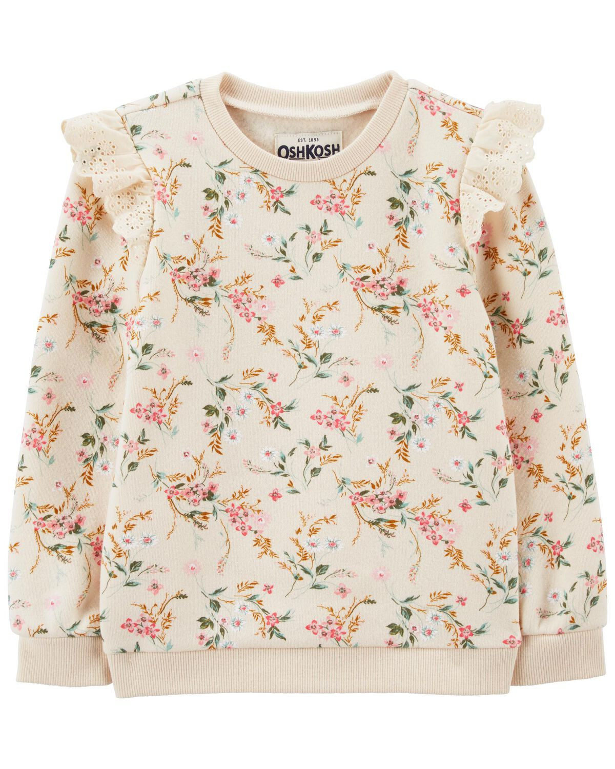 Cream Toddler Vintage Floral Print Lace Pullover | carters.com | Carter's