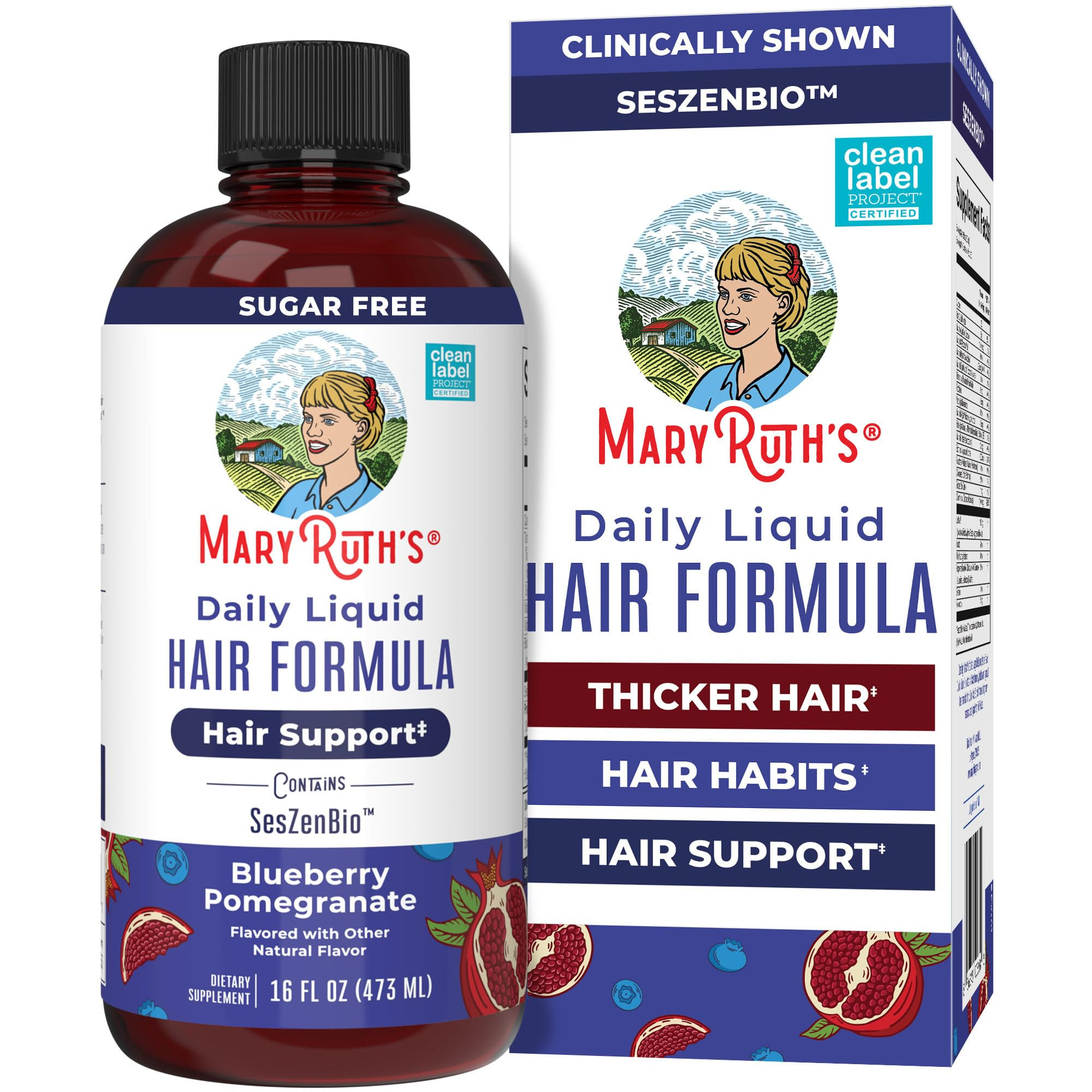 MARYRUTH'S Daily Liquid Hair Formula | With 500 mg SesZenBio™ + 2,500 mcg Biotin | Vitamin C | ... | Amazon (US)