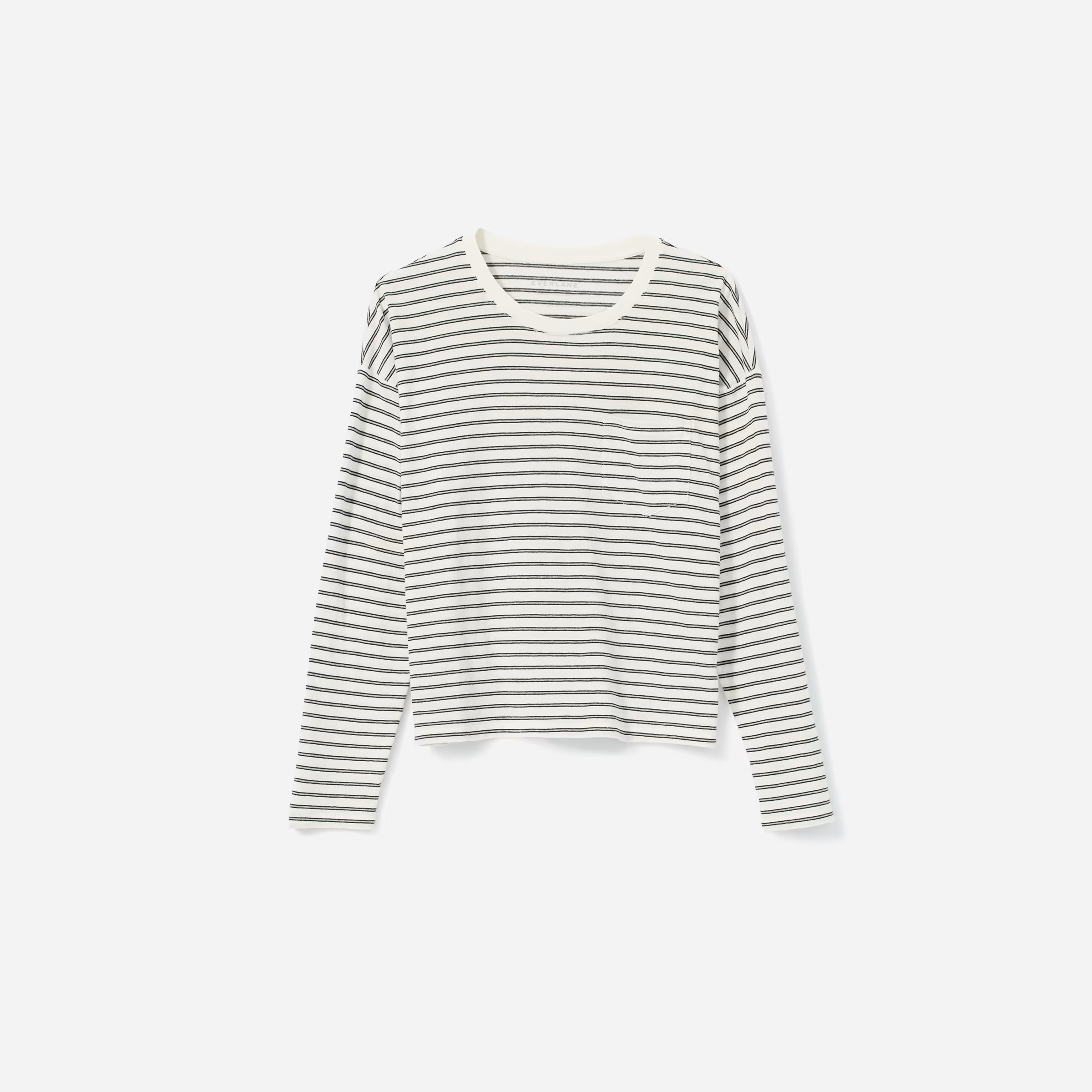 The Long-Sleeve Box-Cut Pocket Tee | Everlane