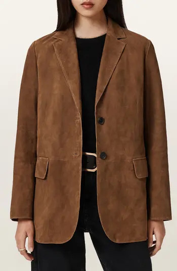 AllSaints Arna Suede Blazer | Nordstrom | Nordstrom