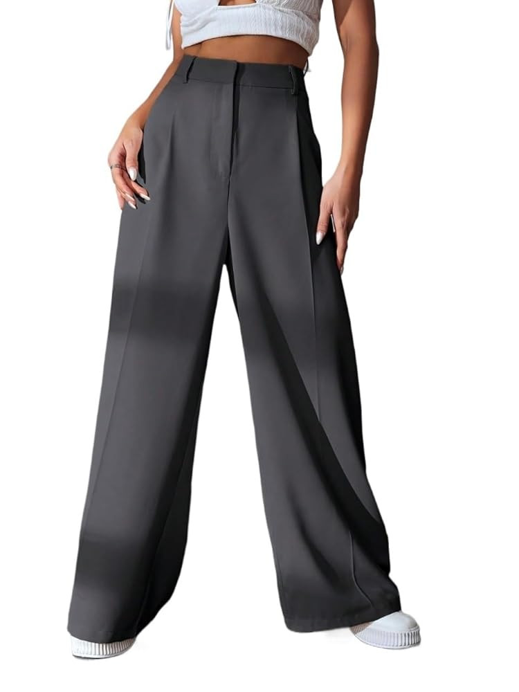 lightweight summer pants women Spring Solid Wide Leg Pants | Amazon (US)