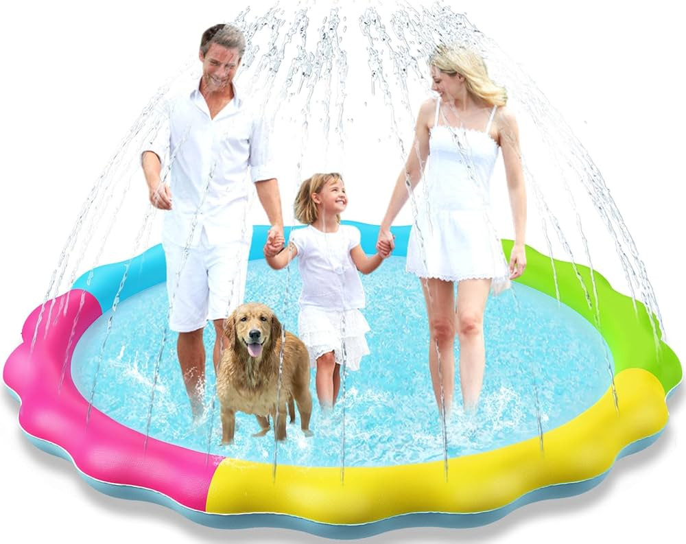Jasonwell Splash Pad Sprinkler for Kids Splash Play Mat Outdoor Water Toys Inflatable Splash Pad ... | Amazon (US)